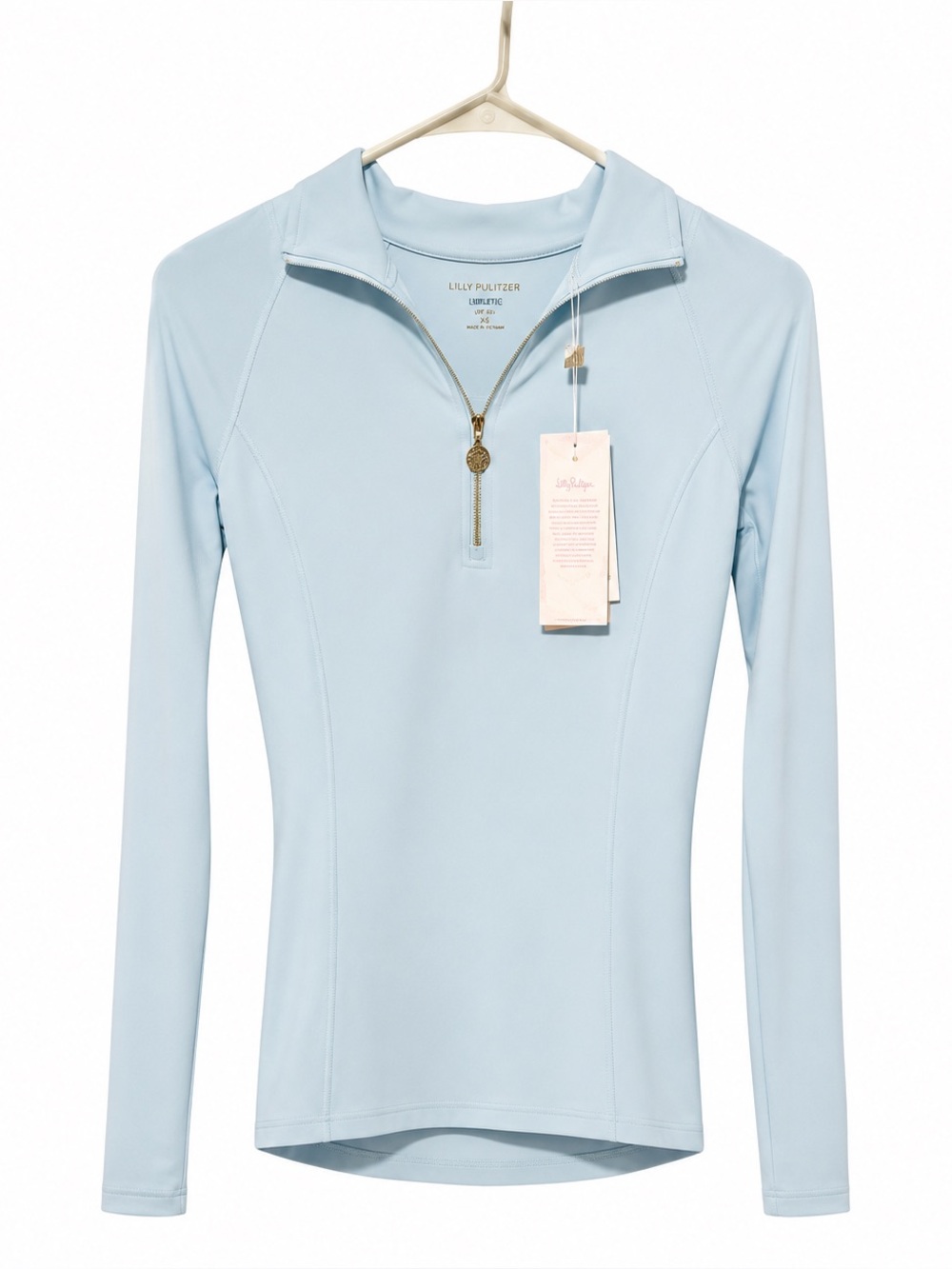 Lilly Pulitzer Luxletic Justine Half Zip UPF 50 Pullover|Fresh Water Blue|XS|NWT - Picture 3 of 8